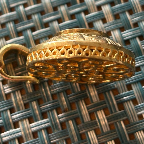 Gold Plated Sterling Smoky Topaz Enhancer - Picture 8 of 8